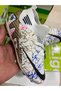 Twingo and Laliga Kids Prof Football Turf Shoes and Sock-Soled Cleats - White/Gold/Patterned - 3