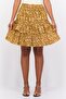 Women Allover Print Mini Skirt, Olive