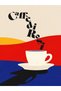 Efe Collection Multicolored Abstract Coffee Cup Patterned Woven Base Modern Decorative Carpet 06 - 4