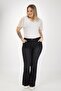Flared Leg Lycra Plus Size Jeans Trousers. - 6