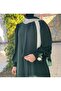 Medina Silk Shoulder Gathered Balloon Sleeve Ferace Emerald Green - 3