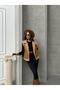 Suede Collar Sheepskin Vest with Fur Inside and Zipper - 5