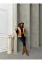 Suede Collar Sheepskin Vest with Fur Inside and Zipper - 4