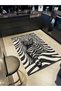 Efe Collection Zebra Stripes Detailed Noble Cat Patterned Woven Base Modern Decorative Carpet 11 - 3
