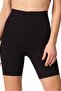 Black Laser Cut No Trace High Waist Long Leg Gathering Women's Boxer Corset - 3