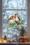 Double Sided Printed Winter Birds and Snowflakes New Year Christmas Glass Sticker Set Christmas Ornament