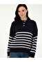Navy Blue Comfort Fit Polo Neck Sweater 50300147-Vr033 - 3