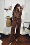 Bitter Brown Tracksuit Set - Pearl Lace Detailed - 5