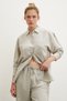 Khaki Colored Wide Leg and Elastic Waist Trousers - 3