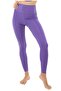 Hyperade High Waist Gathering Women's Sports Leggings Purple - 5