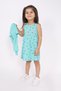 Girl's Dress with Flower Detail on the Chest - 5