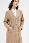 Women's Milk Coffee Tasseled Long Cardigan - 3