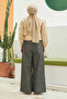 1105-Elastic Trousers Dark Gray - 7