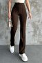 Women's Brown High-Waist Shaping / Sculpting Flared Leg Palazzo Pants - 5