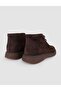 100% Genuine Leather Brown Suede Lace-Up Men's Casual Boots - 3