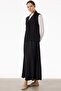 Black Rayon Vest and Skirt Set