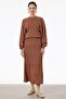 Cocoa Rayon Bat Sleeve Skirt Suit - 2