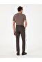 Brown Slim Fit Fabric Trousers 50292959-Vr029 - 4