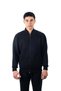 Zippered Knitwear Coat with Fleece Inside and Judge Collar - 8