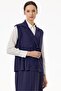 Navy Blue Rayon Vest and Skirt Set - 2