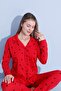 Women's Long Sleeve Cotton Front Buttoned Pajama Set