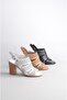 Seç 108 Genuine Leather Heel Sandals (Heel Height: 9 cm) Mink - 7