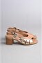 Genuine Leather Heel Sandals - Select 911 Mink, 6cm Heel Height - 3