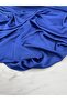 Blue Plain Dressmaking Silk Satin Fabric Our Product Is Sold by Pieces 1 Piece 1 Meter - 2