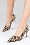 Claudine Leopard Print Blunt Pointed Toe Women's High Heels - 5