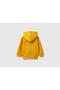 Boy's Mustard Yellow Left Chest Logo Embroidered Regular Fit Hooded Sweatshirt - 2