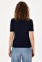 Short Sleeve Turtleneck Knitwear Women's Sweater - 5