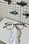 London Leopard Tr90 Transparent Cat Eye Oval Bone Women Men Unisex Blue Screen Glasses Eyewear