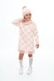 Girl's Dress Heart Patterned Lace Beanie and Neck Collar 3 Piece Set - 7