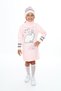 Girl's Dress Bunny Embroidered Beret and Neck Collar 3 Piece Set