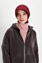 Winter Turban with Removable Visor,B-82Rb,Burgundy - 6