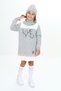 Girl's Winter Dress Daisy Embroidered Set of 3 with Beanie and Neck Collar - 5