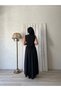 Black Crepe Gilet Dress - 4