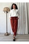 Brick Color Velvet Trousers