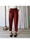 Brick Color Velvet Trousers - 2