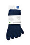 Bruges Merino Wool Prevents Fungus and Odor Toe Socks 1 Pair Pack Navy Blue - 4
