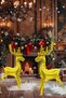 Gold Colored Big Deer Foil Balloon - Footed Christmas Balloon - 3