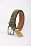 3.5cm Dark Green Suede Original Leather Belt - 2