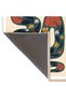 Efe Collection Modern Decorative Carpet with Snake and Flower Patterned Woven Base in Green and Beige Tones 16 - 5