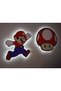Decorative Wooden Printed Super Mario and Mushroom Children's Room Night Light (2 Pieces) - 3