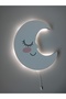 Decorative Wooden Printed Sleeping Moon Children's Room Night Light 28*32 - 3