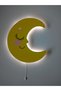 Decorative Wooden Printed Sleeping Moon Children's Room Night Light 28*32