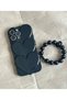 iPhone 12 Pro Max (6.7 Inch) Compatible Shiny Love Heart Case with Bead Bracelet - 5