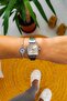 Retro Minimal Square Dial Steel Strap Women's Wristwatch - 3