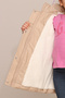 Thick Fiber Filled Water Wind And Rain Proof Hooded Girl's Beige Color Winter Luxury Puffer Coat - 4