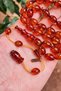 9X12 mm Ahmet Emin Signed Tobacco Color Fasan Squeeze Amber Rosary - 2
